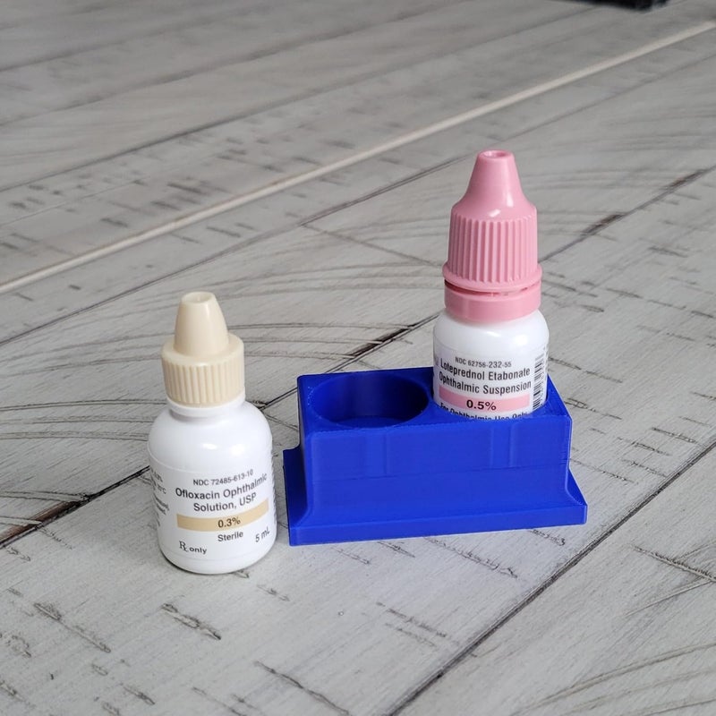 Znet3D Eye Drop Bottle Organizer, 2-Slot Stand (Blue) - Image 5